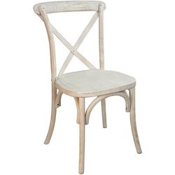 Flash Furniture X-BACK-LW Dining Chair w/ Cross Back - Elmwood w/ Lime Wash Finish