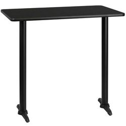 Flash Furniture XU-BLKTB-3042-T0522B-GG Rectangular Bar Height Table w/ Black Laminate Top - 42"W x 30"D x 43 1/8"H, Cast Iron Base