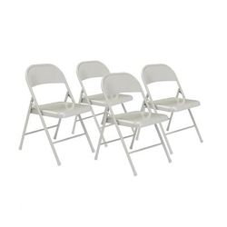 National Public Seating 902 Folding Chair w/ Gray Steel Back & Seat - Steel Frame, Gray