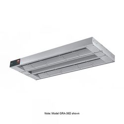 Hatco GRA-108D6 208 108" Standard Watts Infrared Strip Warmer - Double Rod, 2 Built In Toggle Control, 208v/1ph, Silver (Cord & Plug Not Included)