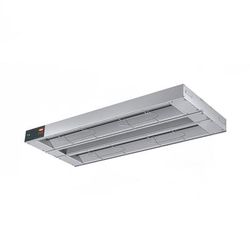 Hatco GRA-36D3 120 36" Standard Watts Infrared Strip Warmer - Double Rod, 1 Built In Toggle Control, 120v, Silver (Cord & Plug Not Included)