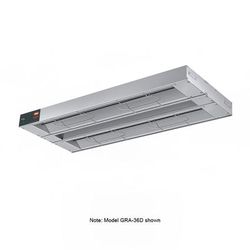 Hatco GRA-66D6 240 66" Standard Watts Infrared Strip Warmer - Double Rod, 2 Built In Toggle Control, 240v/1ph, Silver (Cord & Plug Not Included)