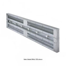 Hatco GRAL-36D6 240 36" Standard Watts Infrared Strip Warmer - Double Rod, 1 Built In Toggle Control, 120/240v/1ph, Silver