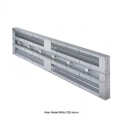Hatco GRAL-72D6 240 72" Standard Watts Infrared Strip Warmer - Double Rod, 3 Built In Toggle Control, 120/240v/1ph, Silver