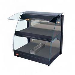 Hatco GRCMW-1DH 26" Self Service Countertop Heated Display Case - 2 Shelves, Black, 120v, Dual Shelves, Humidified Bottom Shelf