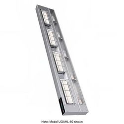 Hatco UGAHL-54 208 54" High Watt Ceramic Strip Warmer - Single Tile, Remote Toggle Control, 120/208v/1ph, Silver