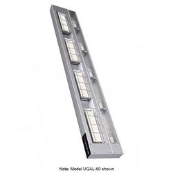 Hatco UGAL-18 Ultra-Glo 18" Standard Watt Ceramic Strip Warmer - Single Tile, Remote Toggle Control, 120/208v/1ph, Silver