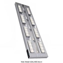 Hatco UGAL-36D3 240 36" Standard Watt Ceramic Strip Warmer - Double Tile, Remote Toggle Control, 120/240v/1ph, Silver