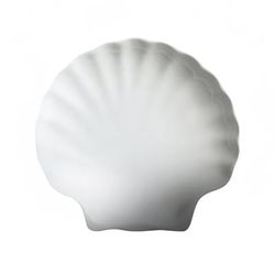 Cameo China 210-507 6-1/2" x 6-1/4" Shell Shaped Imperial Dish - Ceramic, White