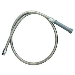 T&S B-0036-H Hose, 36 in, Flexible SS, For Prerinse Over Head Swivel Goosenecks, Stainless Steel