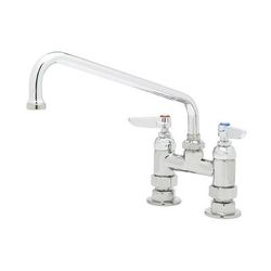 T&S B-0226 Deck Mount Faucet - 10" Swing Spout, 4" Centers