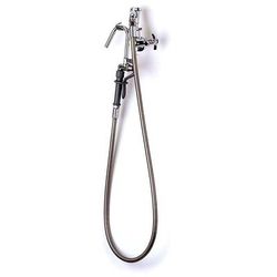 T&S B-0605 Splash Mount Pot Filler Faucet w/ 68" Hose & Hook Nozzle, Stainless Steel
