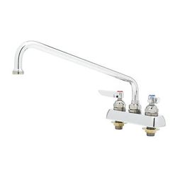 T&S B-1112 Deck Mount Faucet - 10" Swing Spout, 4" Centers