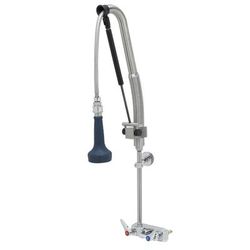 T&S B-5115-CR-B8P 34"H Deck Mount Pre Rinse Faucet - 1 7/100 GPM, Base with Nozzle, Stainless Steel
