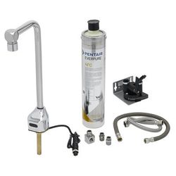 T&S EC-1210-12-WFK Deck Mount Hands Free Glass/Bottle Filler w/ 12" Nozzle & Water Filtration - 1.5 GPM, Chrome