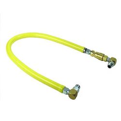 T&S HG-4E-48S 48" Gas Connector Hose w/ Quick Disconnect, (2) SwiveLink Swivels & (2) 90Â° Elbows - 1" Connection, Stainless Steel