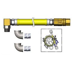 T&S HG-4F-48SEL-FF 48" SwiveLink Gas Hose w/ Quick Disconnect & Cable Kit - 1 1/4" NPT