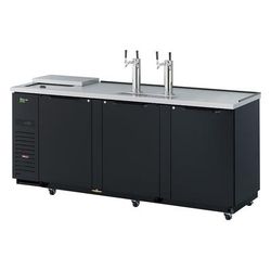 Turbo Air TCB-4SBD-N 90 3/8" Kegerator Commercial Beer Dispenser w/ (4) 1/2 Barrel Capacity - 4 Columns, Black, 115v