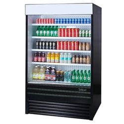 Turbo Air TOM-48EB-N 48" Vertical Open Air Cooler w/ 5 Levels, 115v, Black