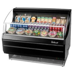 Turbo Air TOM-50SB-N 50 3/4" Horizontal Open Air Cooler w/ 3 Levels, 115v, Black