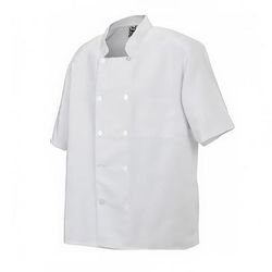 Chef Revival J105-M Twill Chef Coat, Double Breasted, Short Sleeve, White, Medium