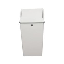 Witt 1311HTWH 13 gal Indoor Decorative Trash Can - Metal, White, 13 Gallon, Stainless Steel