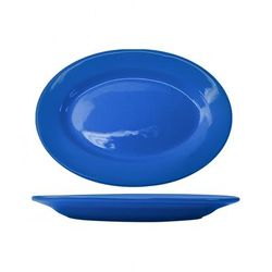 ITI CA-13-LB 11 1/2" x 8 1/4" Oval Cancun Platter - Ceramic, Light Blue