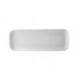 CAC OXF-C481 Rectangular Oxford Long Tray - 17 1/2" x 4 5/8", Porcelain, Bone White, 1 Dozen
