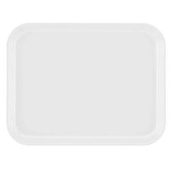 Cambro 1014148 Fiberglass Camtray Cafeteria Tray - 13 3/4"L x 10 5/8" W, White, Dishwasher Safe