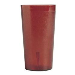 Cambro 1200P2156 12 3/5 oz Ruby Red Textured Plastic Tumbler, Sani-Rim