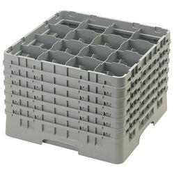 Cambro 16S1214151 Camrack Glass Rack w/ 16 Compartments - 16 Gray Extenders, Gray, 6 Extenders