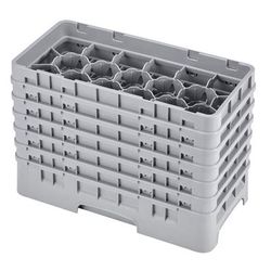 Cambro 17HS1114151 Camrack Glass Rack - 6Extenders, 17 Compartment, Soft Gray, 17 Compartments, 6 Extenders, Case of 2
