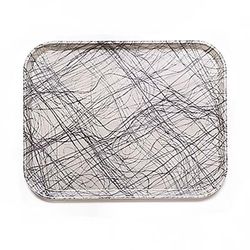 Cambro 810277 Fiberglass Camtray Cafeteria Tray - 9 4/5"L x 8"W, Swirl Gray
