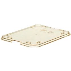 Cambro 853FHC150 Plastic Lid for 853FH, 8 13/16" x 6 3/4", Amber, Heat-Resistant, Yellow