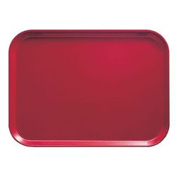 Cambro 926221 Fiberglass Camtray Cafeteria Tray - 25 1/2"L x 8 4/5"W, Ever Red