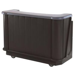 Cambro BAR650PM420 67 1/2" Portable Bar - Post-Mix Drink System, CO2, Black/Granite Gray, 7-Bottle Speed Rail