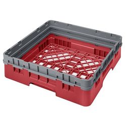 Cambro BR414163 Camrack Base Rack with Extender - 1 Compartment, 4"H, Red, Full Size, Open Base Rack