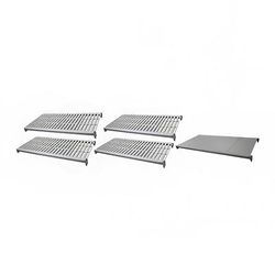 Cambro CBSK2136VS5580 Camshelving Basics Polymer Louvered/Solid Shelf Plate Kit - 21" x 36", Brushed Graphite