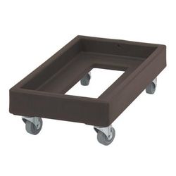 Cambro CD1327131 Camdolly for Milk Crates w/ 300 lb Capacity, Dark Brown, 3" Swivel Casters
