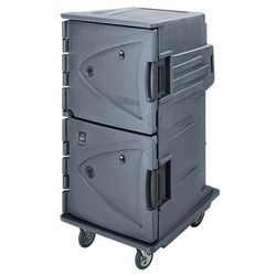 Cambro CMBHC1826TSC191 12 Tray Combination Meal Delivery Cart, 110v, Granite Gray