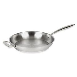 Browne 5724052 Thermalloy 12 1/2" Stainless Steel Frying Pan w/ Solid Metal Handle