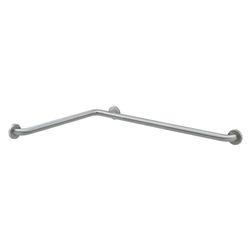 Bobrick B-68616 Two Wall Grab Bar, 1 1/2"Diameter, 24"W, 36"D, Stainless Steel
