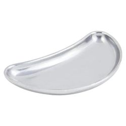 Bon Chef 9020 4 1/2 oz Crescent Plate, Aluminum/Pewter Glo, Silver