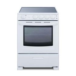 Summit REX2421WRT 24"W Electric Stove w/ 4 Burners - White, 220v/1ph