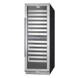 Summit SWCP2163 23 1/2" 1 Section Commercial Wine Cooler w/ 2 Zones - 163 Bottle Capacity, 115v, Silver
