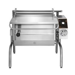 Groen BPM-40EC 40 gal. Tilt Skillet - Open Leg Base, Polished Pan, Measurement Marks, 208v/3ph, Stainless Steel