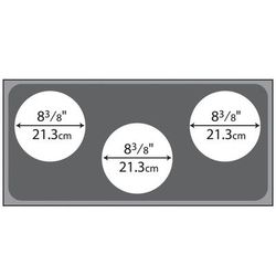 Vollrath 19188 Adaptor Plate, (3) 8 3/8" Holes, Stainless Steel