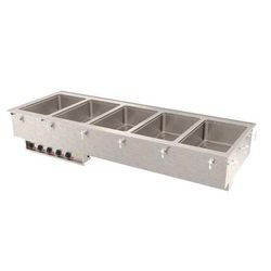 Vollrath 3640850 Drop-In Hot Food Well w/ 5 Full Size Pan Capacity, 208v/1ph, Stainless Steel