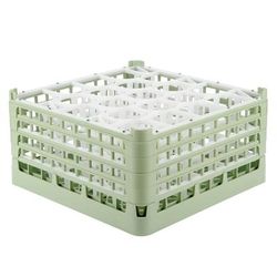 Vollrath 52709 Signature Lemon Drop Glass Rack w/ 20 Compartments - Green