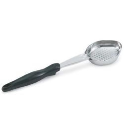 Vollrath 6422420 4 oz Oval Perforated Spoodle - Black Nylon Handle, Heavy-Duty, Stainless Steel, 4 Ounce